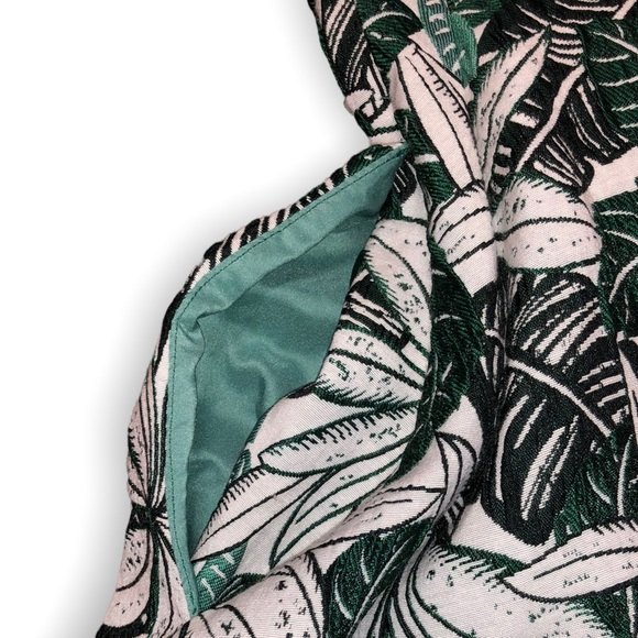 Eva Mendes Jacquard Del Mar Dress Green S strapless Palm summer spring wedding S - Picture 6 of 9